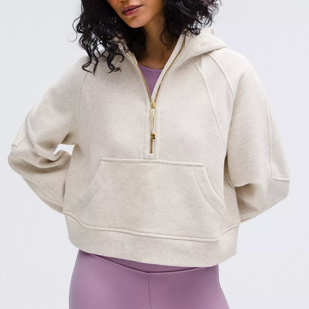 *LIKE NEW* Lululemon Oversized Half Zip Hoodie - Size XS/S - Bone Color